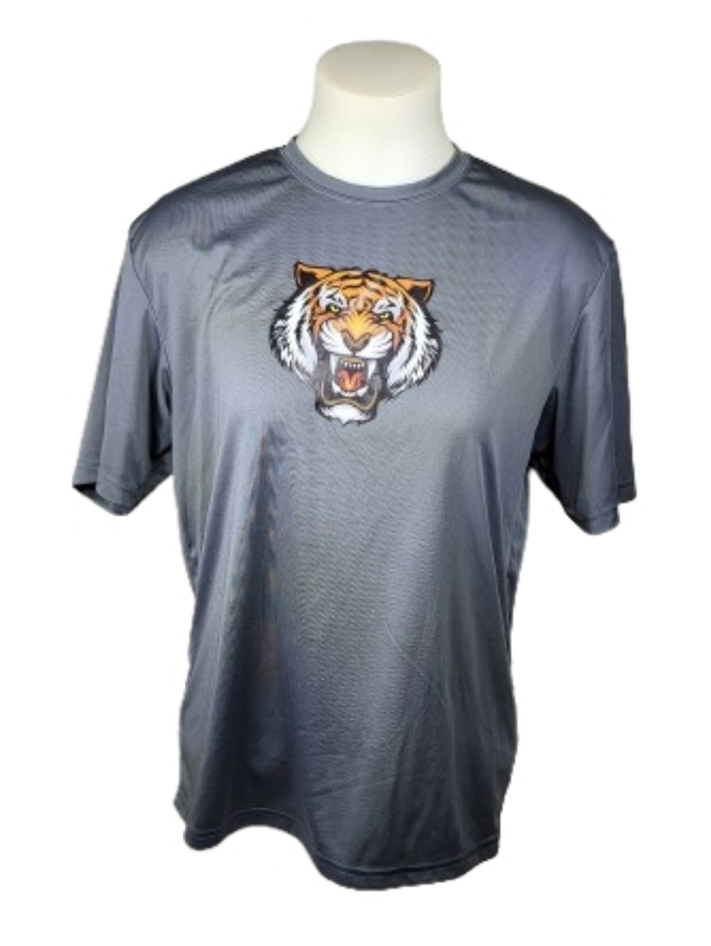 A4 Men's Gray Tiger Performance Graphic Tee Sz Small
